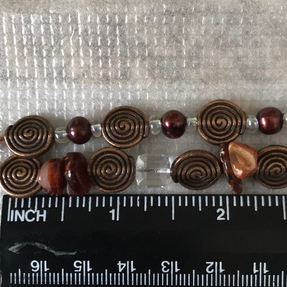 Swarovski Crystal NEW ARTISAN MADE Cranberry Pearl 8” Plus Bracelet - Picture 6 of 6